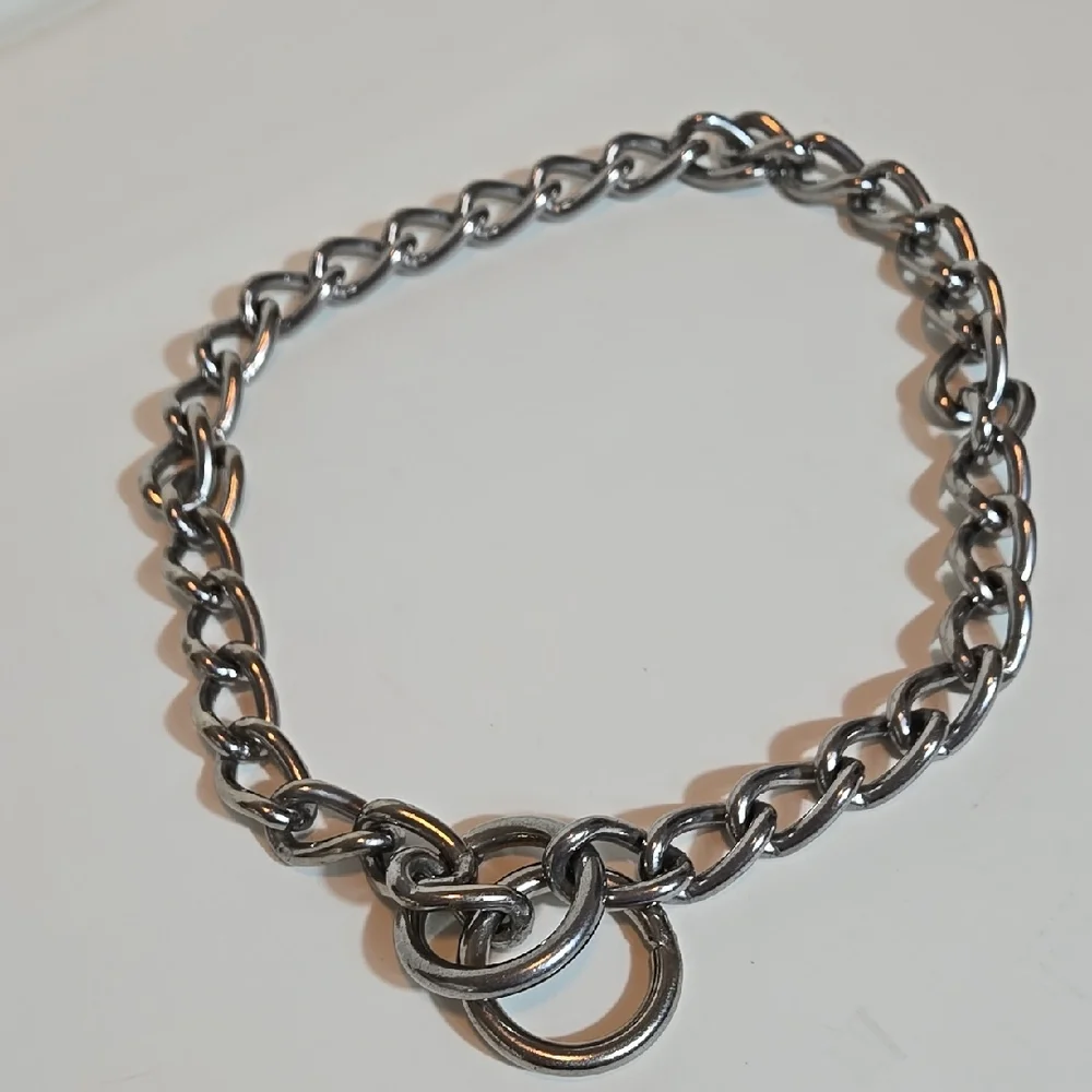 Heavy-Duty 23” Metal Dog Training Chain Collar – Large/X‑Large Dogs